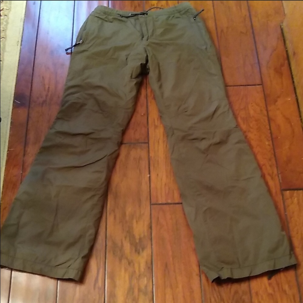 Banana Repub Snow Pants for boots Khaki Green Sz 6 FLEECE LINED